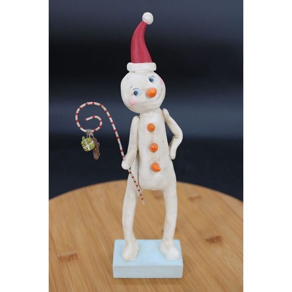 Janell Berryman's Pumpkinseeds Folk Art Charmin Snowman  2008 Rare - Picture 1 of 6